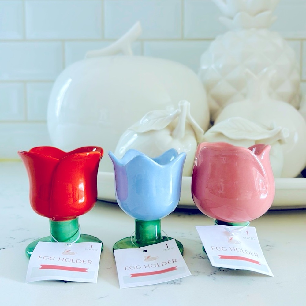 Target Bullseye’s Ceramic Tulips 🌷 Easter Egg Holders